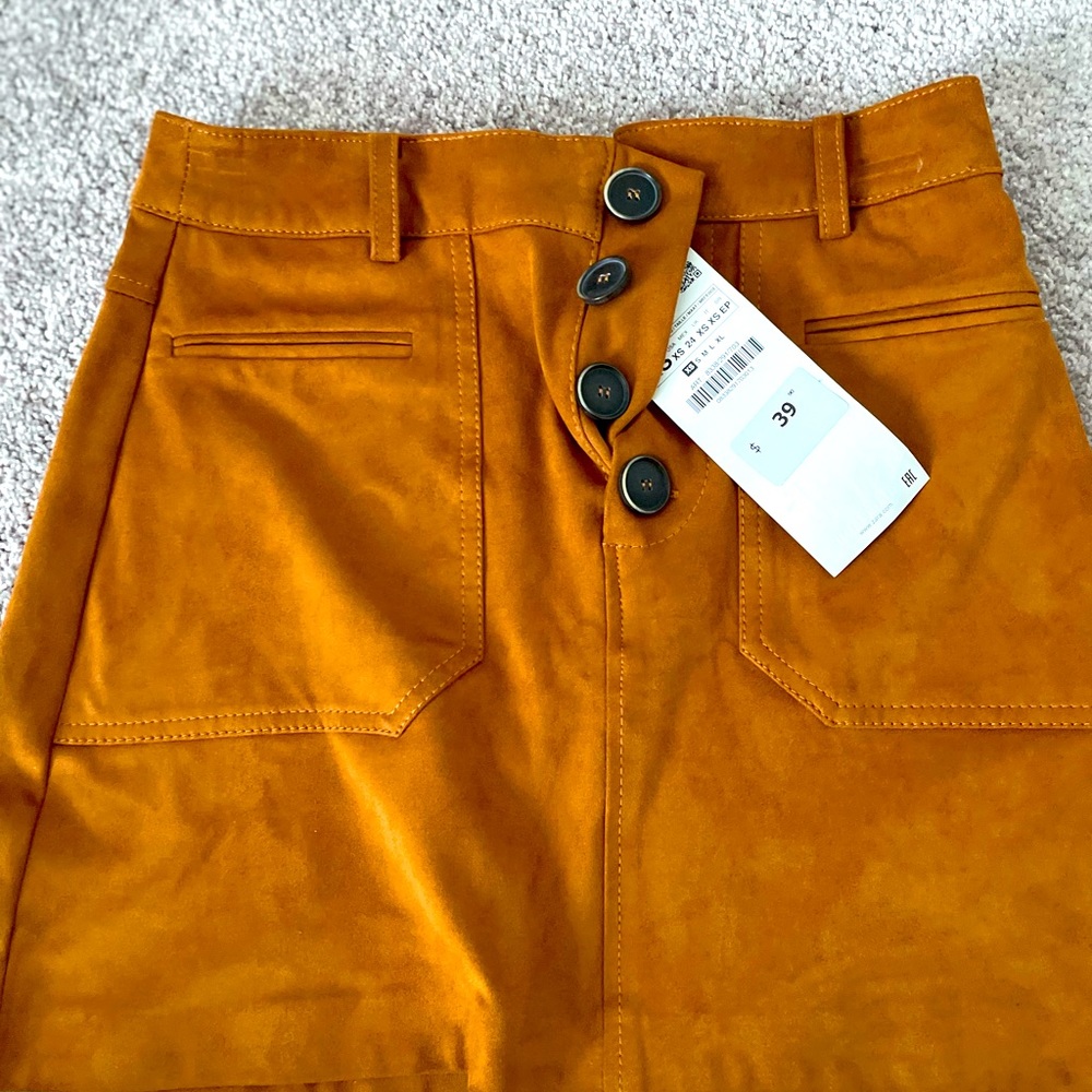 Zara brand new with tags brown mini skirt